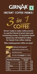 Girnar Instant Premix 3 in 1 Coffee (10 Sachets) - Fast UK Delivery - Image 3