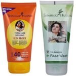 Shahnaz Husain Sun Block - SPF-40 with Shahnaz Husain Tulsi Neem Face Wash 50GM - Fast UK Delivery