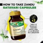 Zandu Satavari Capsules, With Natural Satavari Extracts, Useful for Women's Wellness - 60 Veg Capsules - Fast UK Delivery - Image 6