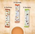 Octavius | Assorted Premix Tea (3 in1) -20 Pouches | Indian Masala | Cardamom | Ginger | Premix Tea | Readymade Tea Mix | Ready Tea | Premix Tea Powder | Instant Tea | Tea Premix | PVC Pack - (15Gm X 20 Sachets) - Fast UK Delivery - Image 3