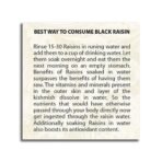 OOSH Black Raisin Seedless | Kaali Drakh 600grams | Pouch Packing - Fast UK Delivery - Image 6