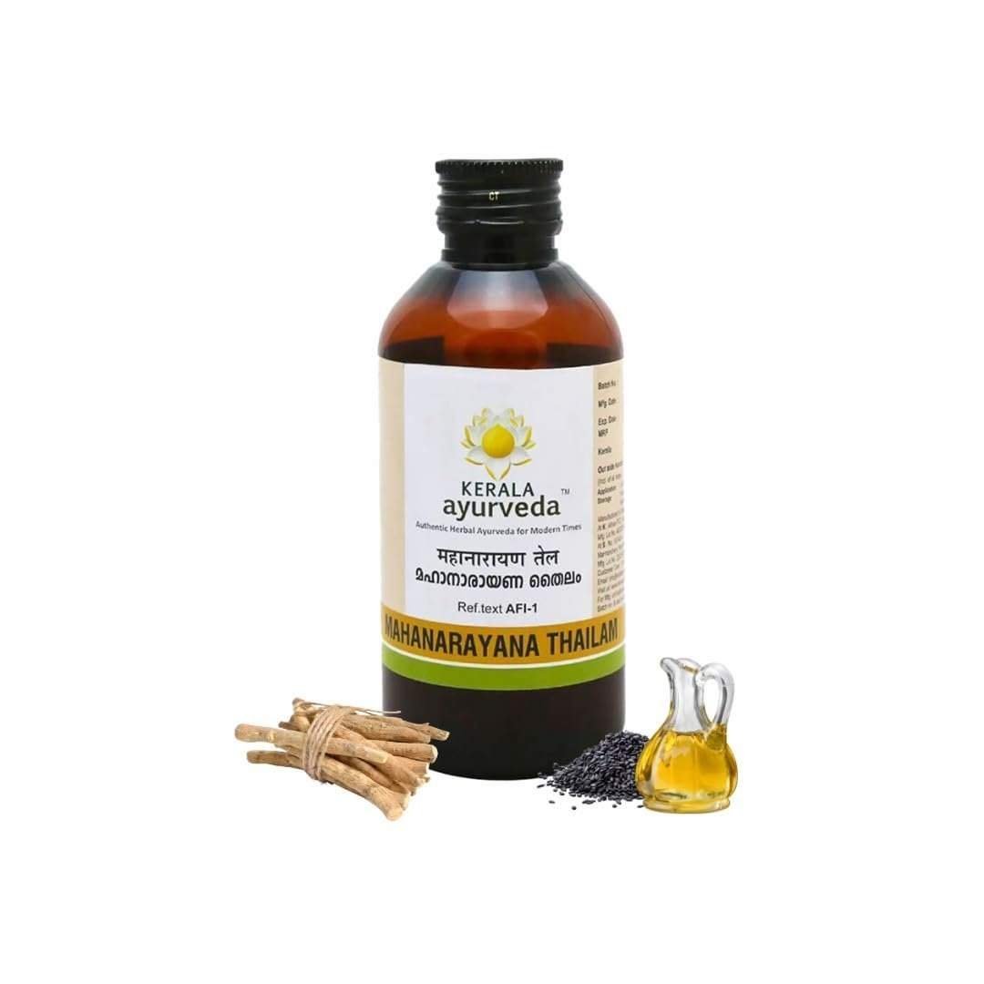uk51ftUSNR5EL-1.jpg Kerala Ayurveda Mahanarayana Thailam - 200 ml | Ayurvedic Oil for Muscle Soreness & Stiffness | Increases Flexibility in Joints | Tel Massage Oil | Strengthens Nerves & Muscles | Relieve Joint Pain - Fast UK Delivery - Image 1