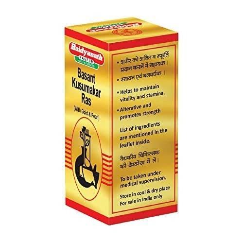 uk51g90fYm9L-1.jpg Baidyanath Vasant Kusumakar Ras with Gold-30 Tab - Image 1