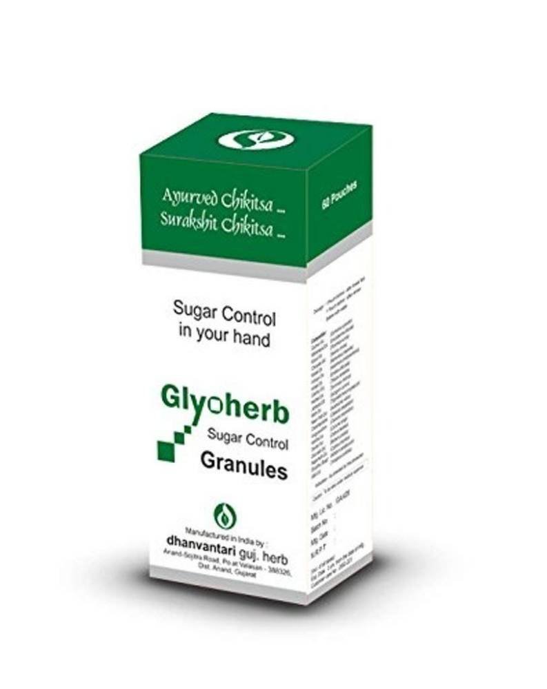uk51h4c62X0L-1.jpg Dhanvantari Glyoherb Sugar Control Granules - Pack of 2 (120 Pouches) - Fast UK Delivery - Image 1