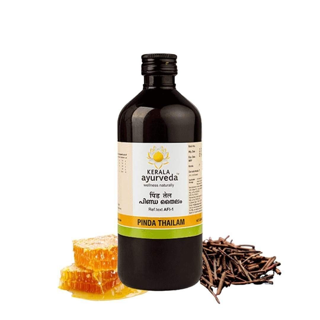 uk51hCZCwg6yL-1.jpg Kerala Ayurveda Pinda Thailam 450 Ml | Gout Joint pain relief Oil | Relief Oil | Relieves Burning Sensation in Varicose Veins |With Manjistha and Anantamul | Sesame Oil Base| Reduces redness and swelling | Helps in gout |100% Ayurvedic - Fast UK Delivery - Image 1