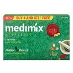 Medimix Ayurvedic Classic 18 Herbs Soap, 150g (Buy 4 Get 1 Free) Total 750g and Medimix Ayurvedic Neem, Aloe-Vera and Turmeric Anti-Pimple Face Wash, 175 ml - Fast UK Delivery - Image 2