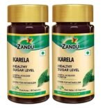 Zandu Karela Pure Herbs (Bitter Melon) for Healthy Sugar Levels and Improved Metabolism | 100% Natural & Authentic | Powerful Blood Purifier for Glowing Skin - 60 Veg capsules (Pack of 2) - Image 2
