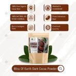 Bliss of Earth 250gm Naturally Organic Dark Cocoa Powder for Chocolate Cake Making & Chocolate Shake, Unsweetened - Fast UK Delivery - Image 4