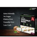 Green Sun Low Carb Coconut Barfi | 200 g | 0.8 g Net Carb Per Barfi | Keto Friendly| Sugar Free | Guilt Free Sweet | Tasty Diet Burfi | Desi Ghee |Fresh Coconut | Nariyal Burfi - Fast Shipping to USA & Canada - Image 6