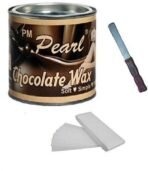 PMPEARL Chocolate Hot Wax 600gm for Hair Removal + 90 Wax Strips & Wax Knife (Pack of 2) - Fast UK Delivery