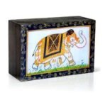 Octavius Tulsi Rose Chamomile Tisane Whole leaf tea in Darkwood Handcrafted Wooden gift box with Traditional Indian Elephant Pattern On The Lid | Caffeine Free | - 50 Gms (50 Servings) - Fast UK Delivery - Image 6