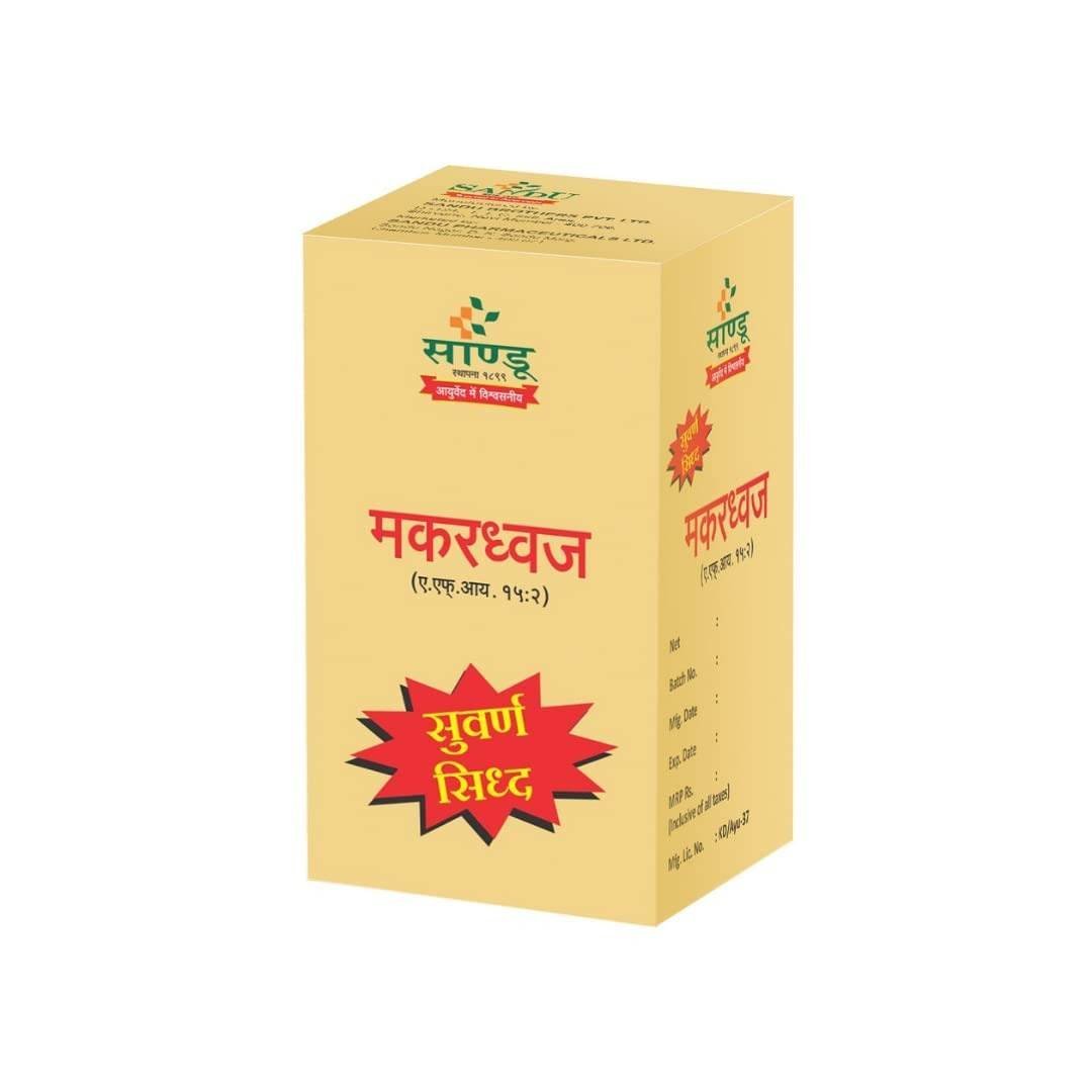 uk51l-F90PixL-1.jpg Sandu Makardhvaja | Ayurvedic Tonic for All Body Tissues | 10 Tabs - Fast UK Delivery - Image 1