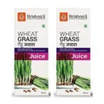 KRISHNA'S HERBAL & AYURVEDA Wheatgrass Juice, Wheat Grass Juice 9Th Day Picked Wheatgrass Leaves, Pure, Natural And 100% Ayurvedic Juice -500 Ml (Pack Of 2) - Fast UK Delivery - Image 2