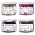 The Indian Chai - Combo, Chamomile Tea, Rose Petals, Hibiscus Tea and Spearmint Tea, for Sleep, Stress, Cholesterol and Immuntiy, All Organic Caffeine Free, Herbal Tea, 25g each, (4 x 25g) - Fast UK Delivery - Image 5