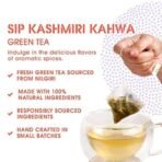 Teabox Fresh Kashmiri Kahwa Saffron (Kesar) Green Tea Bags 25 Pieces & Teabox Organic Rose Green Tea 25 Teabags - Fast UK Delivery - Image 4