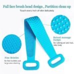 PMPEARL Wax Knife/Waxing Spatula/Applicators/for Women Hair Removal - Plastic Handle Stainless Steel Knife with Silicone Body Back Scrubber Bath Belt tor Skin/Bathing For Kids Men And Women - Fast UK Delivery - Image 4