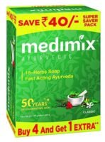 Medimix Ayurvedic Sandal Bathing Bar, 125 g (4 + 1 Offer Pack) And Classic 18 Herbs Soap, 125 g (4 + 1 Offer Pack) - Fast UK Delivery - Image 6