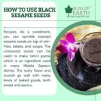Bliss of Earth 500gm unhulled Black Sesame Seeds, Kaale Til, Fresh & Organic Fully Fiber Rich Great for Cooking & Baking - Fast UK Delivery - Image 7