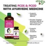 VEDIC ROOTS PCOS PCOD Care | Delayed Irregular Periods Care Tonic & Capsule | Leucorrhoea Periods Pain Relief Medicine |Ayurvedic Nari Prabha Syrup & Healthycycle Capsule AYUSH Approved - Fast UK Delivery - Image 5