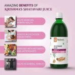 KRISHNA'S HERBAL & AYURVEDA Shatavari Juice 500 Ml (Pack Of 2) | Helps In Strength And Lactation In Women | Rejuvenative For Vata And Pitta - Fast UK Delivery - Image 4