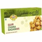 Dhampure Speciality Gur Chana Badam Bite, 400G | Jaggery Sweets | Chana Burfee Burfi - Fast UK Delivery - Image 2