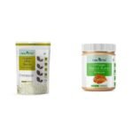 Neuherbs Raw Unroasted Chia Seeds - 200 Gram & Neuherbs All Natural Peanut Butter with the Power of Omega-3, Gluten free, NON-GMO | 30g Protein - 400 G (Unsweetened) - Fast UK Delivery