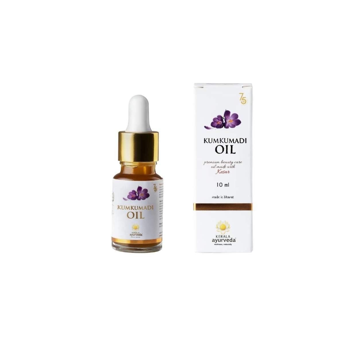 uk51rXIxqyGiL-1.jpg Kerala Ayurveda Kumkumadi Face Oil - 10 ml | Complete Radiance Solution for Glowing Skin | Helps Reduce Wrinkles, Pigmentation & Dark Spots | Anti-Ageing For All Skin Types | Ideal for Gua Sha Massage - Image 1