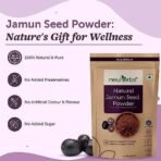 Neuherbs Natural Jamun Seed Powder For Healthy Digestion & Sugar Levels | 100% Pure & Natural | Good For Heart Health, Immune System, Detoxification - (200g Pack of 1) - Fast UK Delivery - Image 4