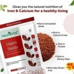 Neuherbs Raw & Unroasted Halim Seeds 200 g | Rich In Calcium & Iron | (Aliv Seeds For Eating) | Protein Rich Garden Cress Seeds for Hair Growth | Weight Management - Fast UK Delivery - Image 5