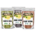 Bliss of Earth Organic Raw Chia Seeds, Flax Seed And Pumpkin Seed For Weight Loss Raw Superfood 600gm each - Fast UK Delivery - Image 2