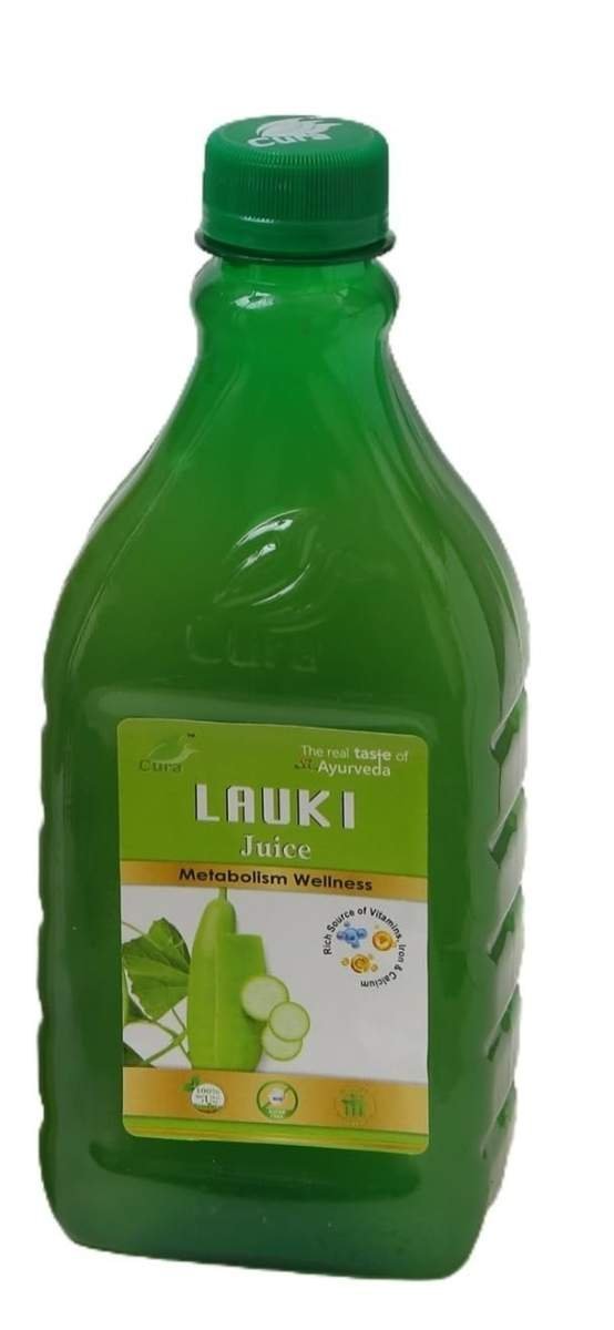 uk51wV7ys7v0L-1.jpg Cura Mahaveer Lauki Ras Juice | Weight Loss | Increased Cholesterol | Effective in Constipation - 500ml - Fast UK Delivery - Image 1