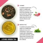 TEACURRY Lychee Flavor Green Tea (1 Month Pack, 30 Tea Bags) - Organic Lychee Green Tea | Rich In Vitamins & Minerals | Made With Natural Ingredients - Fast Shipping to USA & Canada - Image 3
