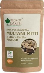Bliss of Earth 100% Pure Multani Mitti Powder | Fuller's Earth Powder | 100GM | Great For Hair, Face, Skin - Fast UK Delivery - Image 2