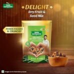 Tata Sampann Delight Dry Fruit & Seed Mix | Power Packed & Crunchy Snack | Trail Mix | High in Protein & Dietary Fibre | Rich in Magnesium | Source of Phosphorus | 200g | Roasted Almonds, Cranberries, Black Raisins, Green Raisins, Pumpkin Seeds, Flax Seeds & Chia Seeds - Fast UK Delivery - Image 4