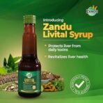 Zandu Livital Syrup |Scientifically Tested |100% Ayurvedic Ingredients | Protects Liver against various Hepatotoxins | Beneficial in Fatty Liver| Improves Digestion and Appetite & Aids in Liver Detox | 200ml - Fast UK Delivery - Image 4
