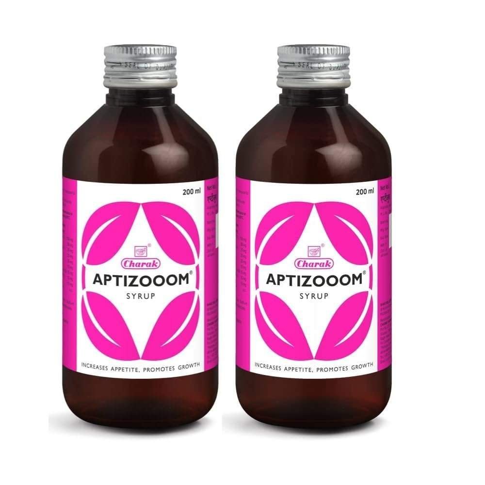 uk51y1qQBoQL-1.jpg Charak Pharma Aptizooom Syrup For Boosting Healthy Appetite - 200 ml (Pack of 2) - Fast UK Delivery - Image 1