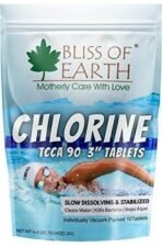 Bliss of Earth Japanese Chlorine Tablets 3" Size for Clean & Clear Swimming Pool, Kills Bacteria & Stops Algae, Pool Disinfectant 10 Chlorine Tablets 10x200gm - Fast UK Delivery - Image 2