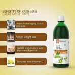 KRISHNA'S HERBAL & AYURVEDA Lauki Amla Juice - 500 Ml (Pack Of 2) Fresh Lauki And Cold Pressed Amla Juice | Strengthens Digestive System| Helpful In Sugar Levels - Fast UK Delivery - Image 5