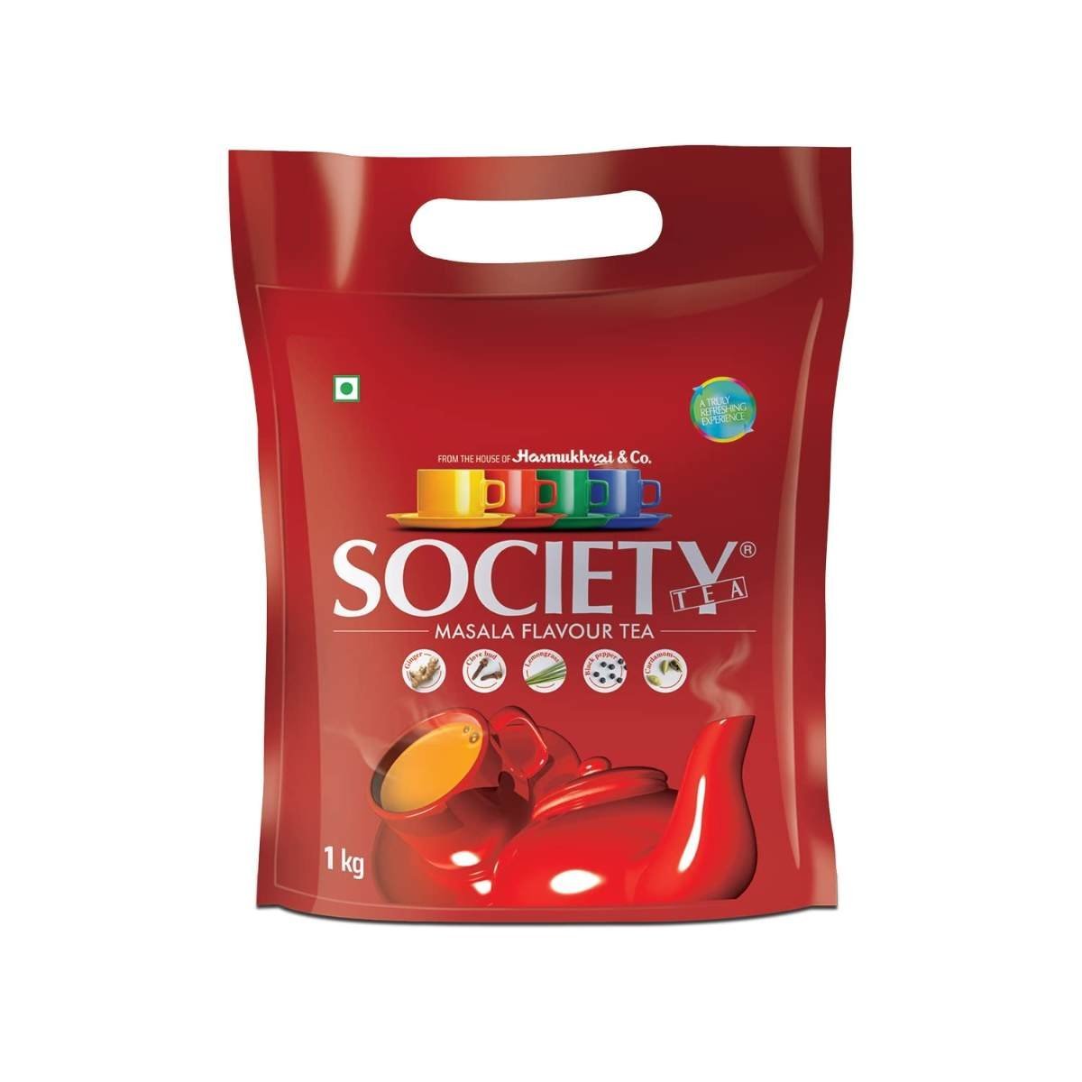 uk61-n-MYejtL-1.jpg Society Tea Masala Chai | 1 kg Pack | Pack of 1 | Made with Cardamom Ginger Cloves Black Pepper and Lemongrass | Classic Masala Tea - Fast Shipping to USA & Canada - Image 1