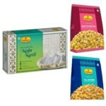 Haldiram's Kaju katli (500g), khatta Meetha (200g), All in one (200g) Combo - Fast UK Delivery