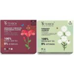 Teabox Organic Hibiscus Cinnamon Clove Green Tea Bags 50 pcs & Teabox Organic Jasmine Green Tea 25 Teabags | Sourced From Madurai | For Calm Mind and Relaxation - Fast UK Delivery