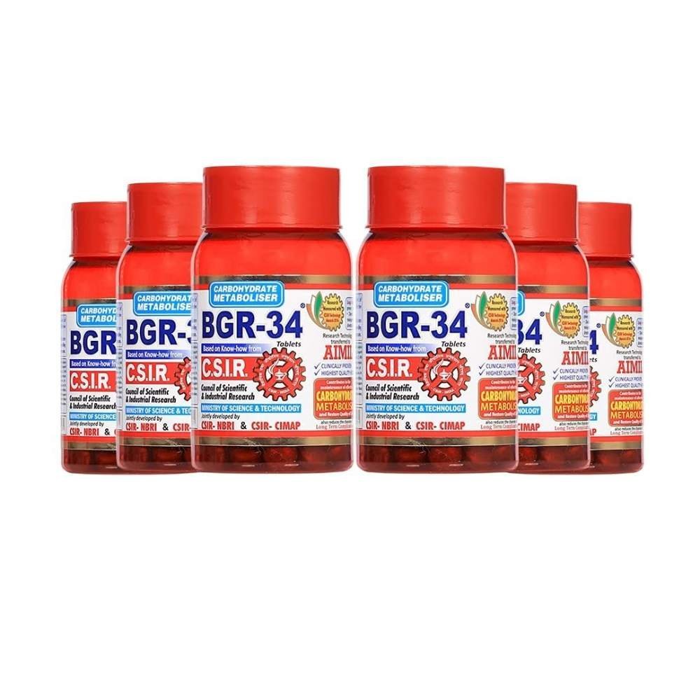 uk612iSzgC1L.jpg AIMIL BGR-34 Herbal Metaboliser Tablets (Pack of 6) - Fast UK Delivery - Image 1