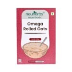 Neuherbs Omega Rolled Oats 400g - Protein Oats | Cereal for Breakfast | Diet Food | Healthy Cereal | 100% Natural Wholegrain | Easy to Cook - Fast UK Delivery