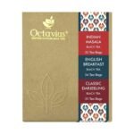 Octavius 3 Assorted Black Tea Flavors | Enveloped Tea Bags for Freshness | English Breakfast, Classic Darjeeling, Indian Masala | Perfect for Gifting Economy - 100 Teabags - Fast UK Delivery