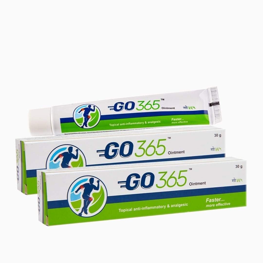 uk614n-DFuuXL-1.jpg Charak Go365 Ointment, For Joint & Muscular Pain, For Back Pain, Neck & Shoulder Pain, Sprains & Stiffness Each 30 Gm(Pack Of 2) - Fast UK Delivery - Image 1