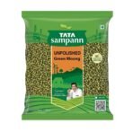 Tata Sampann Unpolished Green Moong Dal (Whole), 500g - Fast UK Delivery