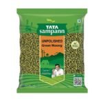 Tata Sampann Unpolished Green Moong Dal (Whole), 500g - Fast UK Delivery
