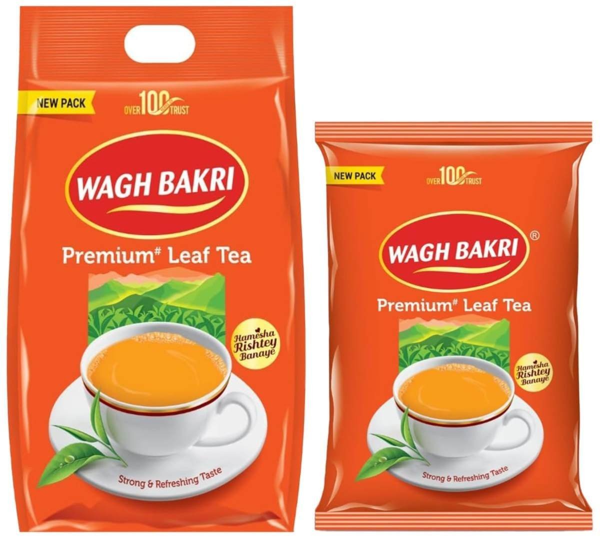 uk6195rzEXa0L-1.jpg Wagh Bakri Premium Leaf Tea Poly Pack, 1kg + Wagh Bakri Leaf Tea Poly Pack, 500g - Fast UK Delivery - Image 1