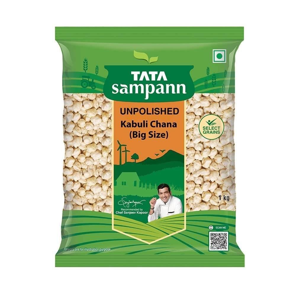 uk619Uw840ucL-1.jpg Tata Sampann Unpolished Kabuli Chana (Big Size), 1kg - Fast UK Delivery - Image 1