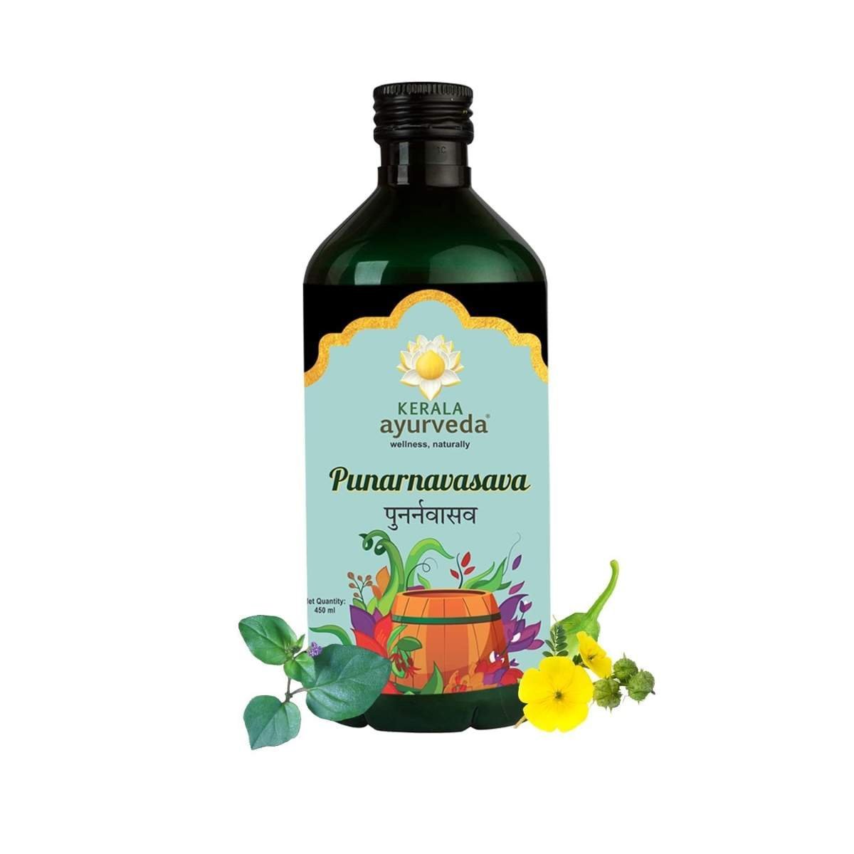 uk61ABIS7SQL-1.jpg Kerala Ayurveda Punarnavasava 450ml | Ayurveda Tonic for Healthy Urinary System | Kidney Detox | Herbal Diuretic| 100% Ayurvedic | With Punarnava, Gokshura, Patola, Kantakari, Vasa, Dhataki etc - Fast UK Delivery - Image 1